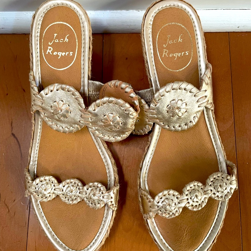 Jack Rogers gold sandals size 8.5